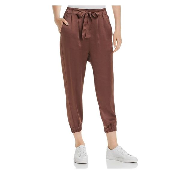 JOIE Pants - JOIE Womens Brown Belted Cropped Pants Size: XL
